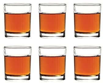 Vikko 2.75 Ounce Shot Glasses, Set of 6 Small Liquor and Spirit Glasses, Durable Tequila Bar Glasses For Alcohol and Espresso Shots, 6 Piece Shooter Glass Set