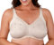 Women's Cotton Blend Comfort Support Full Cup Non Padded Non Wired Embroidered Bra (Almond, 36G)