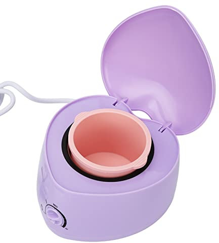 Mini Calentador de Cera, Olla Interior de Silicona de Fácil Limpieza en Forma de Corazón Mini Calentador de Cera para Salón de Belleza para Depilación (normativa europea 220V)