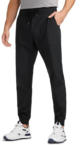 CRZ YOGA Bekväma golfjoggingbyxor för hela dagen 32 | Hyfsad stretch, skrynkelresistent, avslappnad, elastisk midja, fickor, herrbyxor