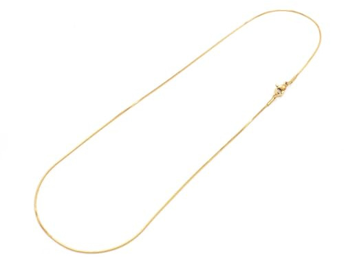 Vintageparts ormkedja 45 cm tillverkad av 304 rostfritt stål 18k guld jon-pläterad, 1 mm snake chain halsband med karbinhake, hållbar PVD-beläggning, allergivänliga