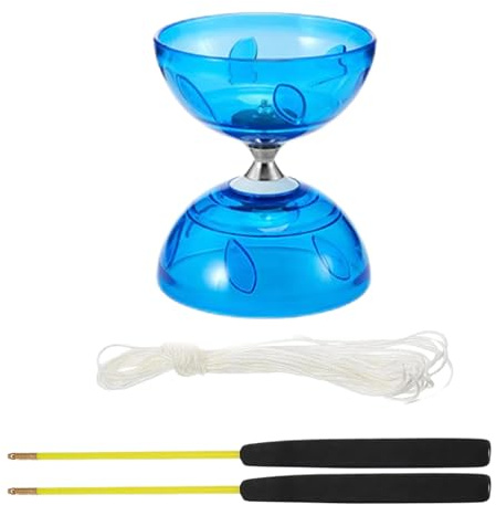 Will Like Diabolo con cuscinetti a sfera, set da giocoleria diabolo con bastoncini diabolo, diabolo per sport ricreativi, ottimo per gli sport all'aria aperta (blu)