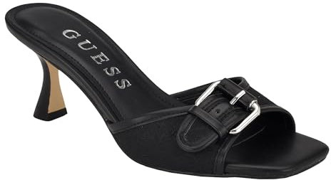 Guess Damen Dista Sandalen mit Absatz, Schwarzes Logo, 39 EU