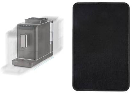 JDGFH Unterlage Kaffeemaschine,Nylon Rutschfeste Unterlage für Kaffeemaschine, Küchenmaschine,Rührgeräte,Kaffeevollautomate Antirutschmatte Küche, Barmatte Kaffeematte 44x28cm Schwarz