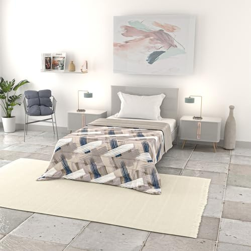 Basic Couette d'été en Microfibre imprimée, Pennellate, 200x240cm