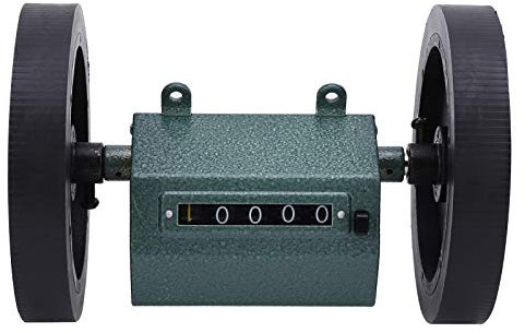 Contatore di lunghezza del tipi di rulli Toolsgo con tatto di misurazione meccanica a 5 cifre 0-99999 metri/iarde di rotolamento per la stampa tessile Misurazione in pelle (Contatore di metri)