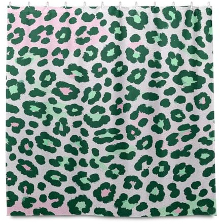 miaozhen Tenda da doccia in tessuto impermeabile con gancio, 182 x 183 cm, in tessuto di poliestere colorato, lavabile, grande tenda per bagno argollas para cortinas de ba?o
