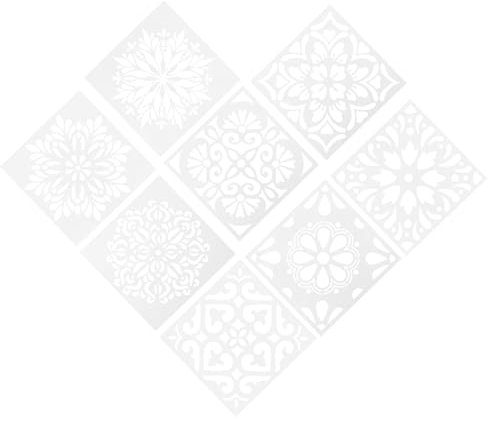 KONTONTY 8 Mandala-zeichenvorlagen Für Kinder Kunststoff Gefertigt Langlebig Und Sicher Malvorlagen Für Mädchen Und Jungen