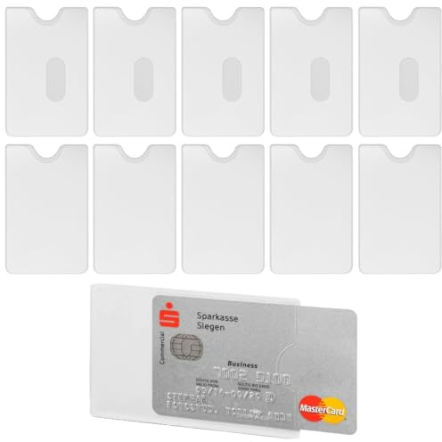 GHPKOTW 10Pz, Custodia Per Carte Di Credito, Custodia Protettiva Trasparente, Custodia Rigida Trasparente, Carte Di Credito, Carte D'Identità, Patente Di Guida