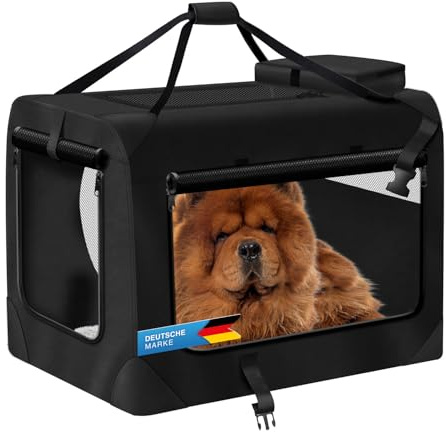 all Pets United® Foldable Dog Transport Box – 600D Oxford, 82x60x60 cm