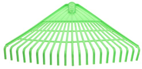 Uonlytech Rastrello da Giardino Piccolo in Plastica Verde 21 Denti, Utensile Manuale per Foglie e Detriti per Prati, Attrezzo Leggero per Giardinaggio e Cura del Prato Outdoor