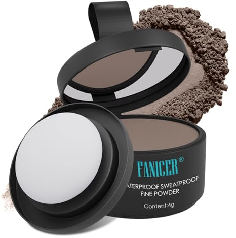 Polvere Ritocco Radici Correzione, Polvere per capelli, Hairline Shadow per Coprire L'attaccatura, Naturale a Lunga Durata Hairline powder, per Donne e Uomini(Caffè chiaro)