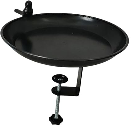 Shurhome Baignoire en métal pour oiseaux sauvages - Baignoire pour oiseaux sauvages résistant à l'hiver pour une utilisation en extérieur dans différentes conditions météorologiques et animaux
