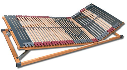 FMP | 7 Zonen Lattenrost Rhodos® KF | 90x190 cm | 2 Stück | Doppelpack | Kopf- und Fußteil verstellbar | fertig montiert