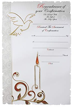 Widdle Celebrations Remembrance of Your Confirmation Certificate F5806