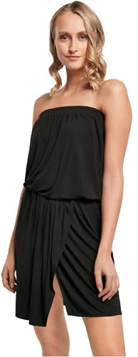 Urban Classics Ladies Viscose Short Bandeau Dress Vestido Informal, Negro, M-36/38/40 para Mujer