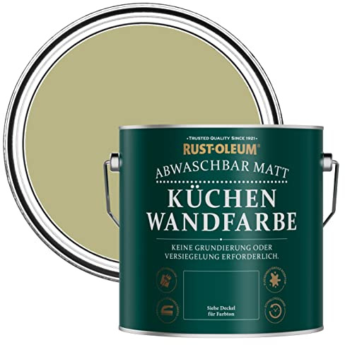 Rust-Oleum Green Washable Kitchen Wall Paint in Matt Finish - Sage Green 2.5L