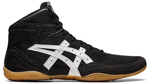 ASICS Men's Matflex 7 Wrestling Shoes, 10.5, Black/White