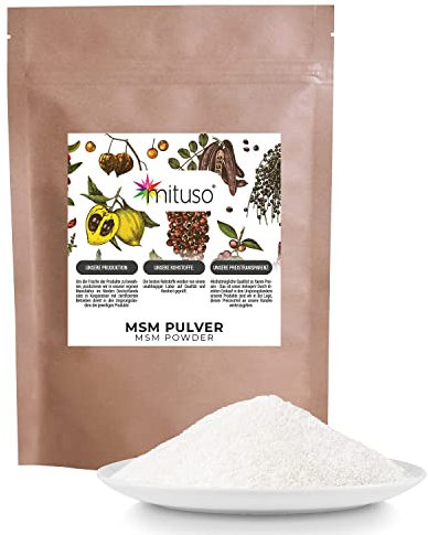 MSM Pulver 800g - 99,9% Methylsulfonylmethan, feiner & organischer Schwefelpulver - MSM powder zum Mischen in Wasser, Saft & Smoothies - ohne Zusätze, glutenfrei & non-GMO | mituso