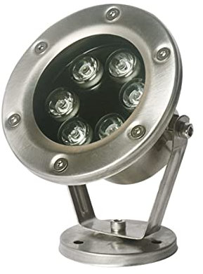 KEKSIS Lumière D'étang Sous-marine, Rotatif Fontaine Lumière IP68 Étanche Faible Voltage AC12/24V Acier Inoxydable Projecteur Spot Piscine pour Extérieur Fête Lumière LED Submersible (Color : White,