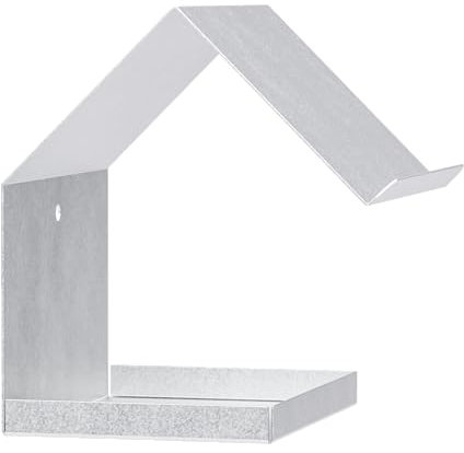 Alberts 355067 Vogelhäuschen Spitzdach | Vogelfutterhaus aus Stahl in verschiedenen Trendfarben | Vogelhaus zum aufhängen oder hinstellen | Größe 145 x 150 x 180 mm