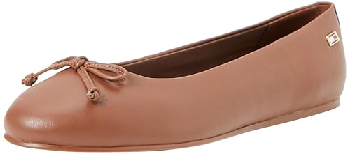 Tommy Hilfiger Women Essential Chic Ballerina, Brown Suede, 36 EU
