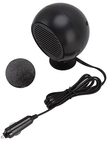 Topyond Ventilateur De Chauffage De Voiture Efficace, Dégivreur Multifonctionnel, Thermostat Auto-contrôlé, Flux d'air Grand Angle, Design Noir élégant(12V)