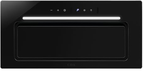 CDA CCG60BL Built In 60cm 4 Speeds Canopy Cooker Hood Black A Rated