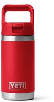 YETI Rambler Jr. 12 oz Kids Bottle, with Straw Cap, Rescue Red, 21071503994