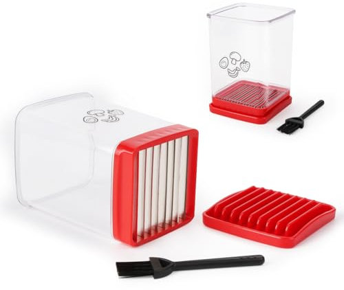 6 Piezas Cortador de Verduras, Cortador de Fresas, Cortador de Frutas, Cortador de Verduras, Cortador de Frutas, Utensilio de Cocina, Cortador de Frutas y Verduras, Cortador de Frutas