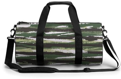 Camouflage Sport Duffel Bag Sporttasche Reisetasche Handgepäck Tasche Schwimmtasche Weekender Bag 45x23x23cm