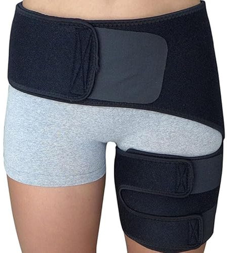 IschiaCare - Bandage orthopédique pour soulager les douleurs de schias - Taille unique réglable - Soutien pour soulager les hanches et les jambes