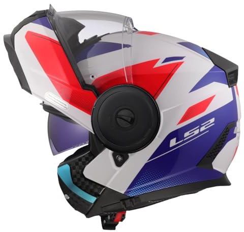 Casco Modular LS2 FF902 Scope II DURIA Blanco/Azul/Rojo con Gafas DE Sol Y PINLOCK INCLUIDOS (L 59/60)