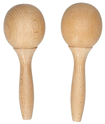 Brrnoo Maracas, Bok Maraca par Slagverksinstrument för Vuxna Maracas för Vuxna med en Platt Bas för Enkel Bordsplacering, Vilket Ger Mångsidighet för Olika Spel