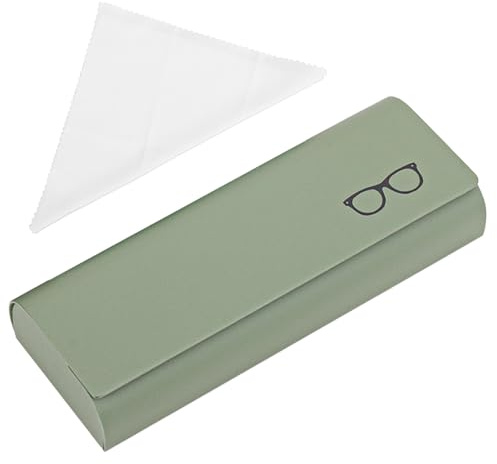 Fogbush Funda rígida para gafas, 2 piezas, incluye paño de microfibra, protección resistente a los arañazos para gafas de sol, gafas de lectura y gafas deportivas, universal para hombres y mujeres