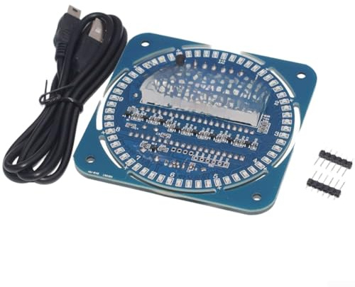 Orologio elettronico fai da te con display a LED rotante con orologio in tempo reale DS1302, monitoraggio della temperatura e funzione di allarme per hobbisti elettronici e educazione STEM