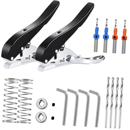 Pinze per punzonatura manuale con bordi da 8 mm/10 mm, strumento di punzonatura per fogli di carta, PVC, mascheratura, set di pinze per colpire metallo
