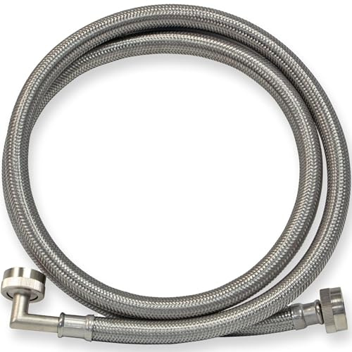 Eastman 48375 Washing Machine Hose with 90-Degree Elbow, 6 ft Length