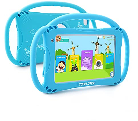 TOPELOTEK Kids Tablet 7inch Tablet for Kids 3-7 with with Case Included, 32GB Storage, Parent Control, Education App, WiFi Camera, Netflix YouTube
