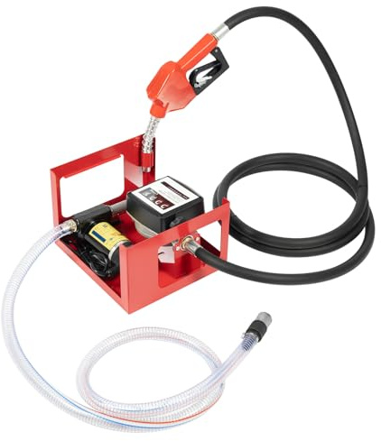 WSIKGHU Bomba Diésel de 12 V Con Contador de 3000 L/H 175 W - Bomba de Combustible, Gasolinera, Aceite de Calefacción - Pistola de Aspiración Automática