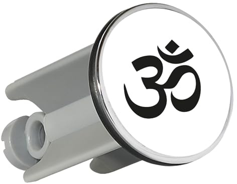 Huuraa Waschbeckenstöpsel Om Symbol 4cm höhenverstellbar Abflussstopfen Geschenkidee