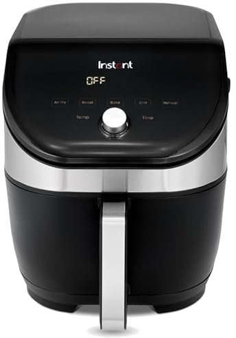 Instant Pot Vortex Slim, friteuse électrique sans huile 5 en 1, multicuiseur avec fonctions friteuse, cuisson, gril, rôtissage et réchauffage, minuterie, puissance 1700W, 5,7L