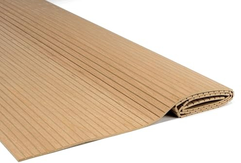 Unfinished Red Oak Veneer Flexible Decorative Tambour 1/2Centers - 4'x 8'