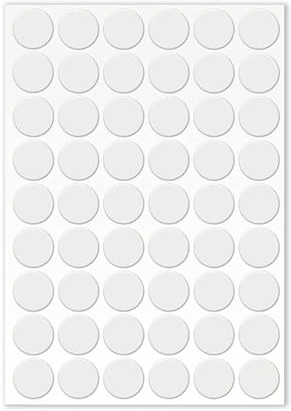 LICQIC Screw Hole Covers, Self Adhesive Caps Stick on Furniture Sticker Screw Hole, 54 Pcs 21 mm, White