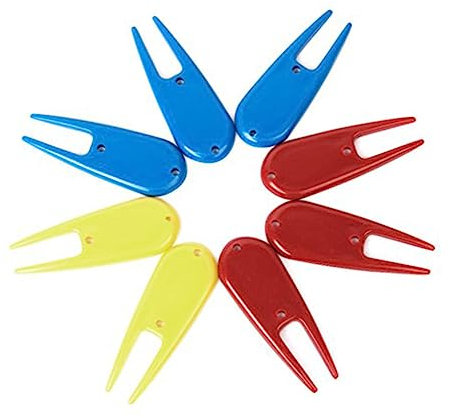BESPORTBLE 8pièces Outil Réparation Divot Golf Plastique Léger avec Marqueur Intégré Compact Et Antidérapant Couleurs Aléatoires Équipement Essentiel pour Golfeurs
