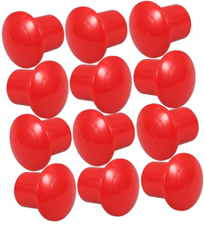 HOMSFOU Capuchons de Protection Sécurité Fiable et Légèreté Lot de 12 Rouge en Pp pour Barres D'armature de Champignon pour Chantiers de Construction