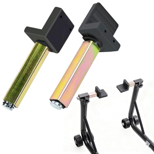 Zithgen 2 PCS Adaptadores para Caballete Trasero de Moto, 16*2*2cm Caballete de moto delantero trasero Elevador Soporte Adaptador para Moto Brazo Basculante, Mantenimiento de Garaje, Limpieza de Moto