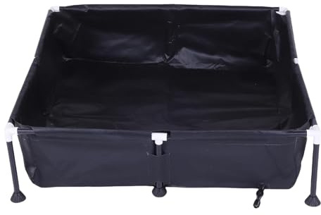 RASTKY Liten Pool Ground Pool 37,4x37,4x7,9 Tum PVC Hundbad Bakgård Trädgård Vattenfest Hopfällbar Hundpool Portabelt Husdjursbadkar