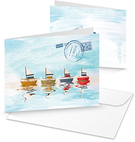 Logbuch-Verlag 3 Geburtstagskarten Segelboot Schiff maritim Gutschein Reisen Urlaubskarte Karten Geburtstag