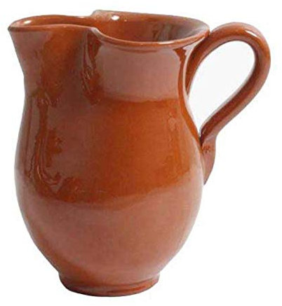 Jarra de barro 500cc Jarra barro de vino rústico tradicional de clásica gallega